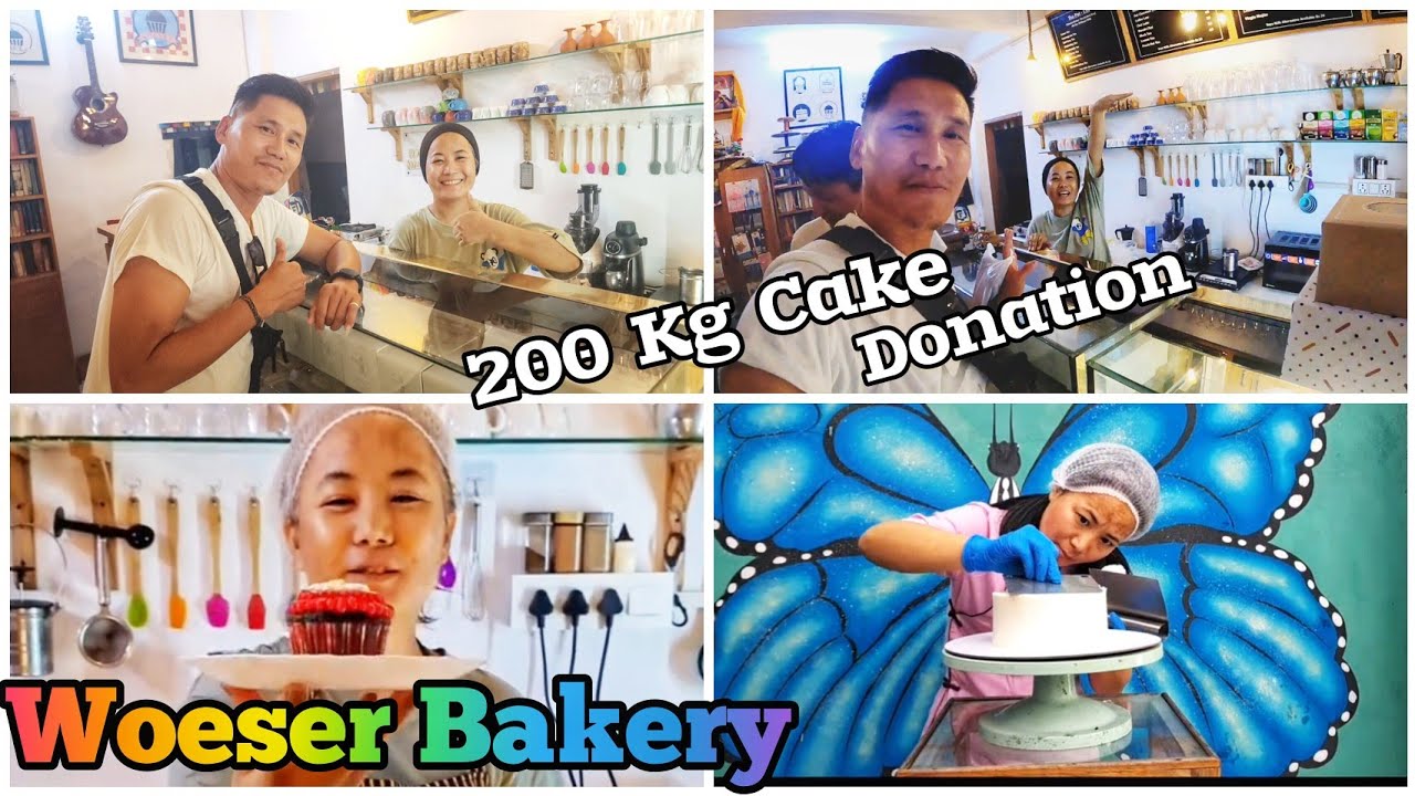 200 kg Cake Donations 😱 Woeser Bakery & Cafe || Majnu-ka-tilla Delhi|| Tibetan YouTuber||Vlogger