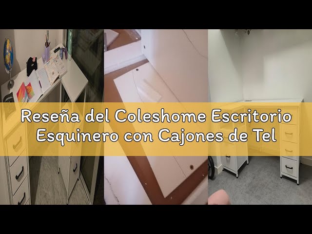 Vídeo relacionado con Coleshome Escritorio Esquinero con Cajones de Tela, 140x80cm Reversible Escritorio en L con Cajón para Archivos, Mesa Escritorio para con Puerto de Carga USB y Toma de Corriente, Blanco