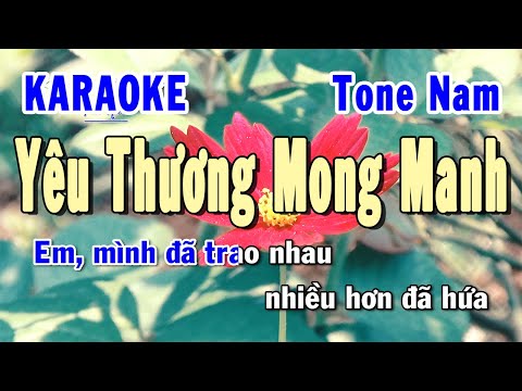 Yêu Thương Mong Manh Karaoke Tone Nam | Karaoke Hiền Phương