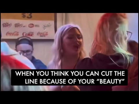 Entitled Influencer Is Allowed To Cut The Line Because she has followers