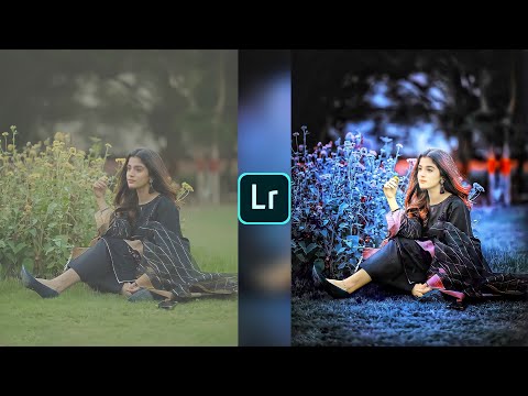 Lightroom dark and blue effect photo editing tutorial | lightroom background colour change preset
