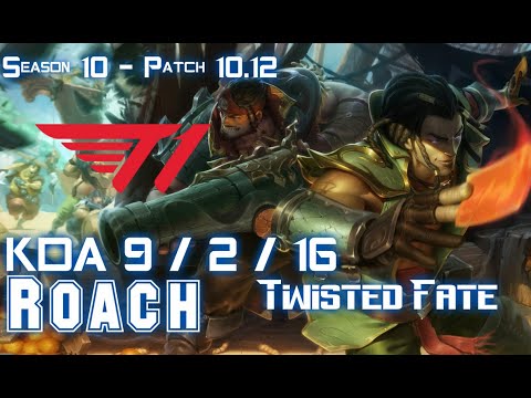 T1 Roach TWISTED FATE vs SETT Mid - Patch 10.12 KR Ranked