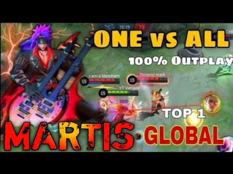 One vs All Outplay Martis Totally Unstoppable | Top 1 Global Martis