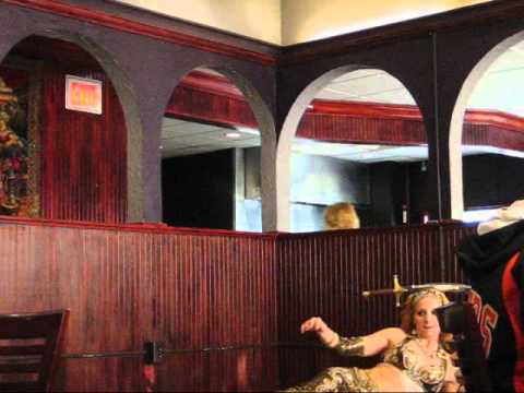 nasheeta - ansaris restaurant - gold costume - sword.wmv