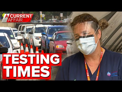 Fed up frontline workers speak out over PCR queue frustration | COVID-19 | A Current Affair