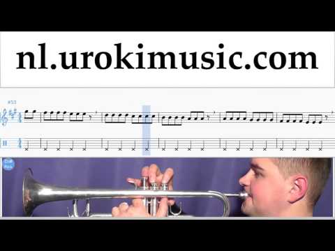 Trompet Leren Spelen Passenger Let Her Go Trompetles Deel#1 Studie Klasse Muzieknoten Bladmuziek