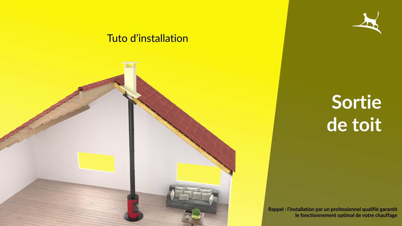 Comment installer une sortie de toit Cheminées Poujoulat 