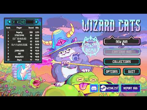 wizard cats Demo Gameplay | Roguelite Spell-Crafting Chaos & Wizard Duels