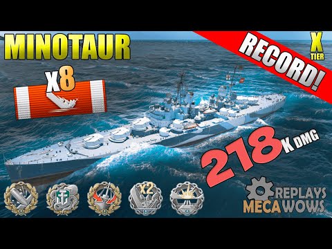 Minotaur 8 Kills & 220K Damage | World of Warships Gameplay Replay
