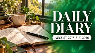 PFL-My Daily Diary for August 27th - 31st, 2026
