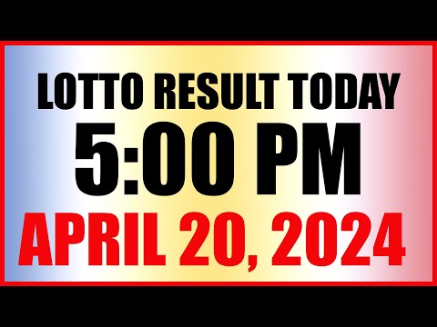 Lotto Result Today 5pm April 20, 2024 Swertres Ez2 Pcso