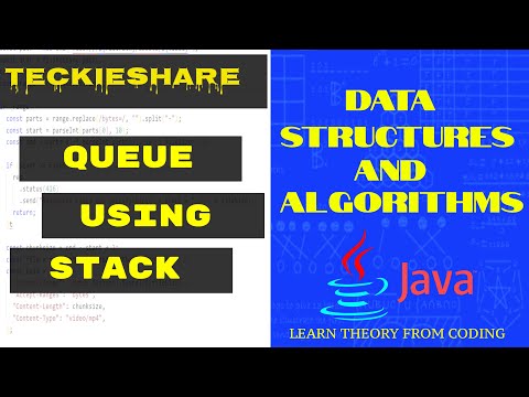 Data Structures and Algorithms | Queue Using Stack | Java | Teckieshare
