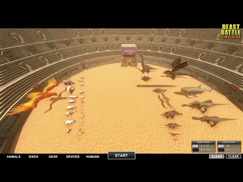 Team Animals VS Team Dinos : Beast Battle Simulator