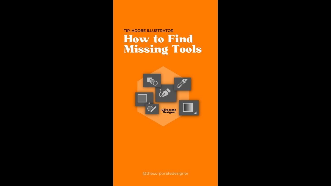 How to find missing tools in #adobeillustrator  #illustratortoolbar #adobeillustratortutorials