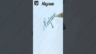 #najwa how to write #najwa name in #fake #calligraphy ?PEN DOESN&#39;T MATTER!! #shorts