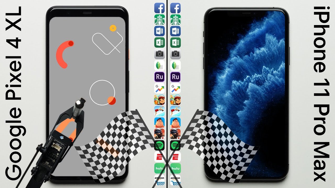Google Pixel 4 XL vs. iPhone 11 Pro Max Speed Test