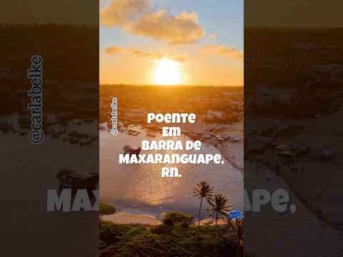 Poente na charmosa Barra de Maxaranguape, RN. #riograndedonorte #praiasdonordeste #turismo #drone