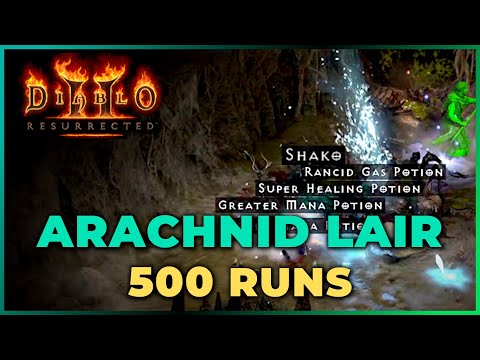 Cold Sorc Paradise? Putting it to Test! 500 Arachnid Lair Runs - Diablo 2 Resurrected
