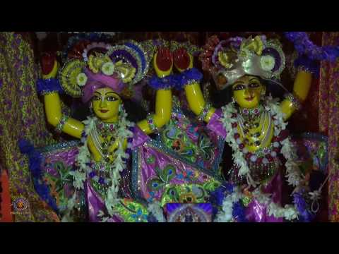 2017 Navadwip Mandala Parikrama, Day 3. Part 7. Evening Aarti held at the campsite.