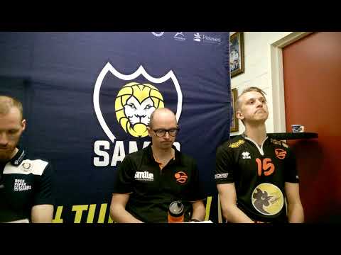 Sampo Volley - Raision Loimu 14.3.-18 pelaajat mediatilaisuudessa