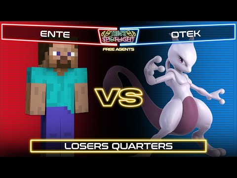 Tru4's Spotlight: Free Agents! Losers Quarters - Ente (Steve) vs. otek (Mewtwo, Diddy Kong)