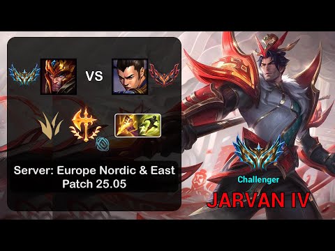 Jarvan IV Jungle vs Xin Zhao - EUNE Challenger - Patch 25.05