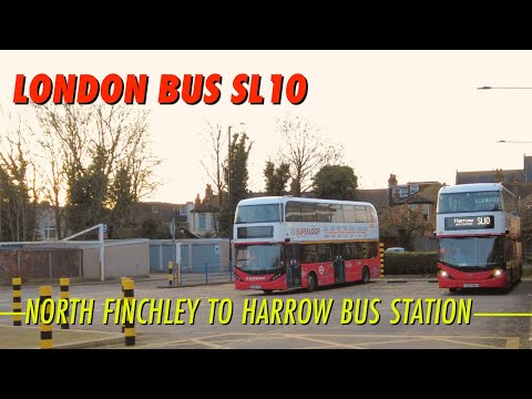 Superloop Route Sl10 Morning Bus Ride: From North Finchley To Harrow Bus Station