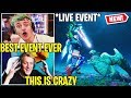 Ninja, Tfue & Streamers React to Fortnite MONSTER vs ROBOT Live Event!! (FIGHT)