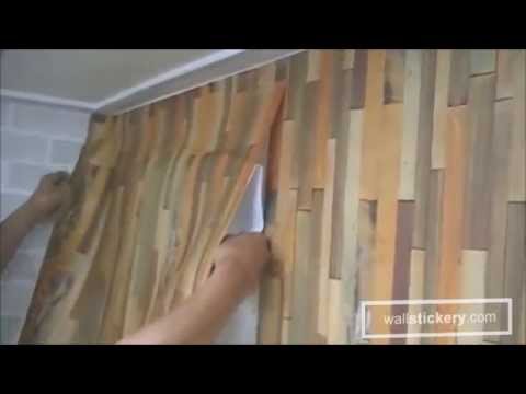 How to hang self adhesive wallpaper on walls
