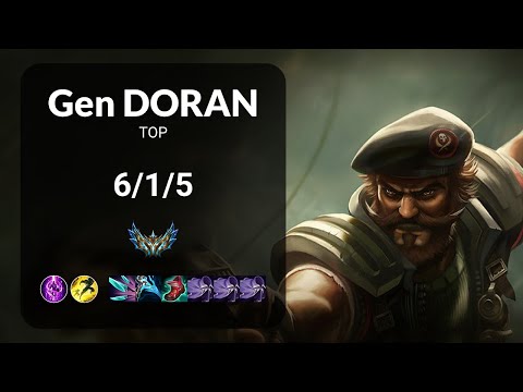 Gen Doran Gangplank vs Jax TOP - KR CHALLENGER Patch 14.3