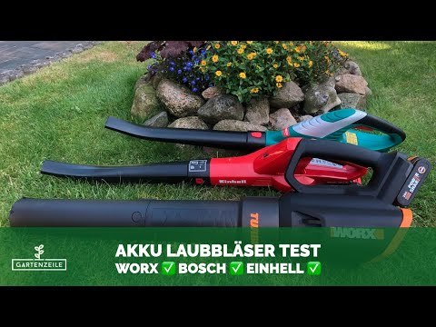 Testing three "Bosch", "Worx", and "Einhell" cordless leaf blowers