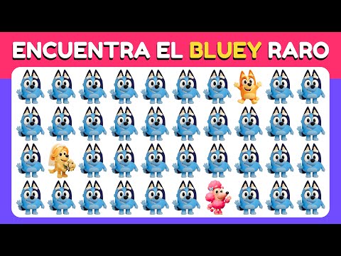 Encuentra el Raro - BLUEY Edición 🐶💙👨‍👩‍👧‍👦 Sólo el 1% Puede Hallar al Diferente