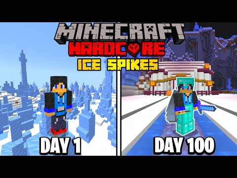 I Survived 100 Days in ICE Spikes Only Biome in Minecraft Hardcore! Episode#1 (Hindi)
