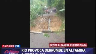 Río provoca derrumbe en Altamira, Puerto Plata