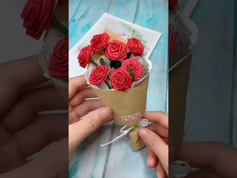 How to make beautiful rose flower from paper.#very easy,#like ,#subscribe ,#share .