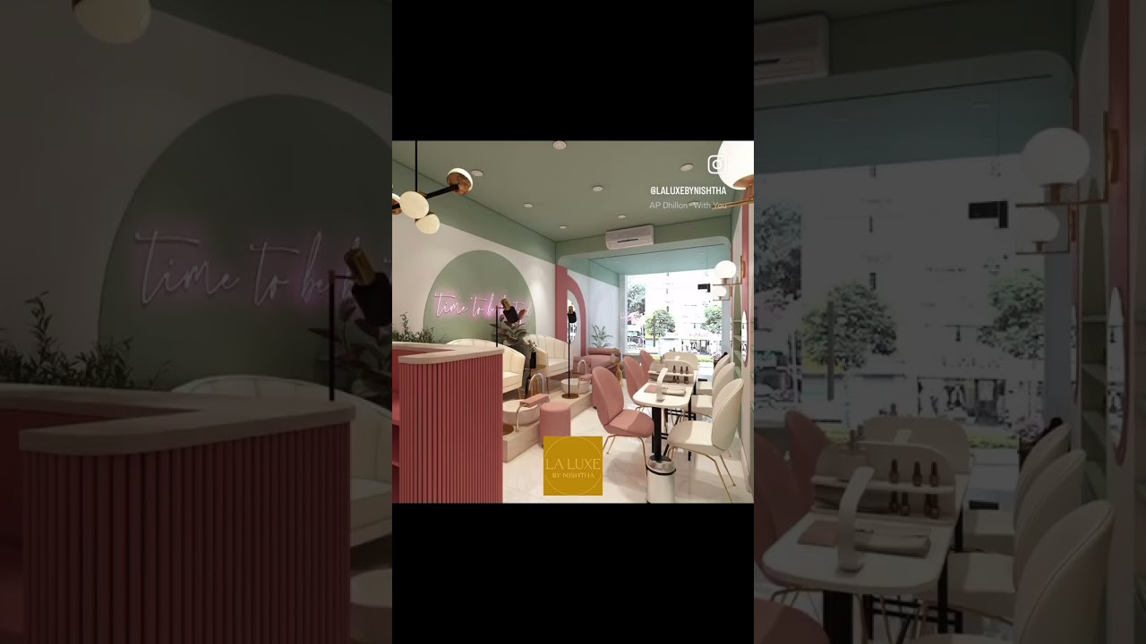 ✨Nail Studio cum Salon Interiors✨ #interiordesign #nails #ashortaday #shortvideo #makeup