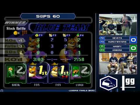 S@PS 60 Melee Doubles - nevets + MurkyWaters (Blue) vs Krispy + Hoborg (Green) - Grand Finals
