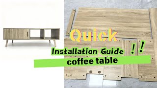 Wooden Coffee Table & TV Stand Assembly | Quick & Easy Setup Guide  #coffeetable  #tvstands