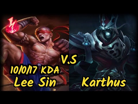 Praelus (LEE SIN) vs KARTHUS - 10/0/17 KDA JUNGLE GAMEPLAY - OC Ranked DIAMOND