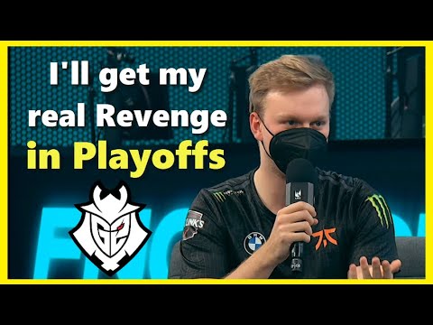 Wunder on what his Revenge vs G2 means to him