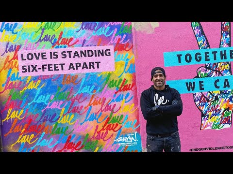 Artist Creates Murals About Love and Hope During Pandemic