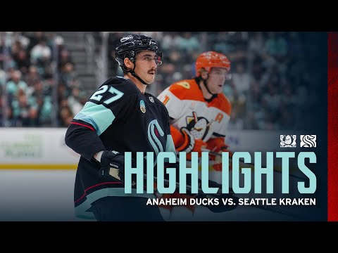 Anaheim Ducks vs Seattle Kraken | 10/09 Game Highlights