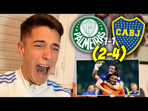 PALMEIRAS 1 (2) - BOCA 1 (4) - REACCION Hincha de Boca - Semifinal de Copa Libertadores - Toto
