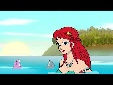 A Pequena Sereia | Série Episódio 9 - O Grande Fogo | Desenho animado com Os Amiguinhos