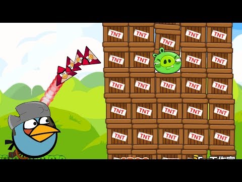 Angry Birds Collection Cannon 1 - THROW RED BIRDS ON 1000 TNT TO BLAST BAD PIGS!
