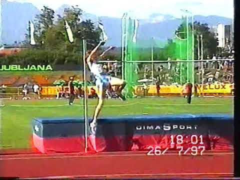 Ari Pekka Lattu (FIN) 213 cm 7th Place High Jump FINAL European Junior Championships Ljubljana 1997
