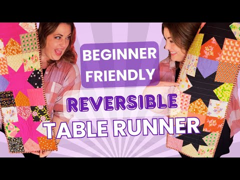 Easy Scrappy Star Table Runner Tutorial | Beginner Quilting Project Using Fabric Scraps