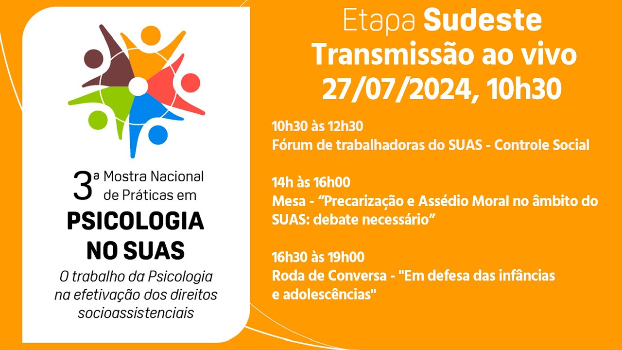 Etapa Sudeste da III Mostra Nacional de Práticas em Psicologia no Suas