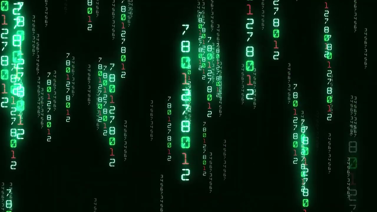 Matrix style binary code digital background | Abstract Motion Video Background Stock Footage