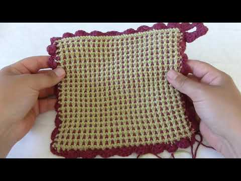 Knit thick practical potholders, step by step.